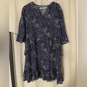 Amazon Navy Polka Dot dress - XL